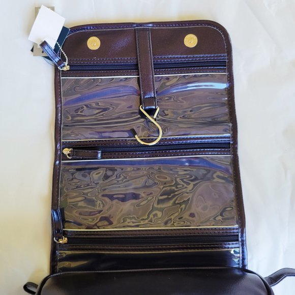 KENNETH COLE Reaction Navy Blue Hanging Travel Cosmetic/toiletry Bag Case Roll - Picture 7 of 7